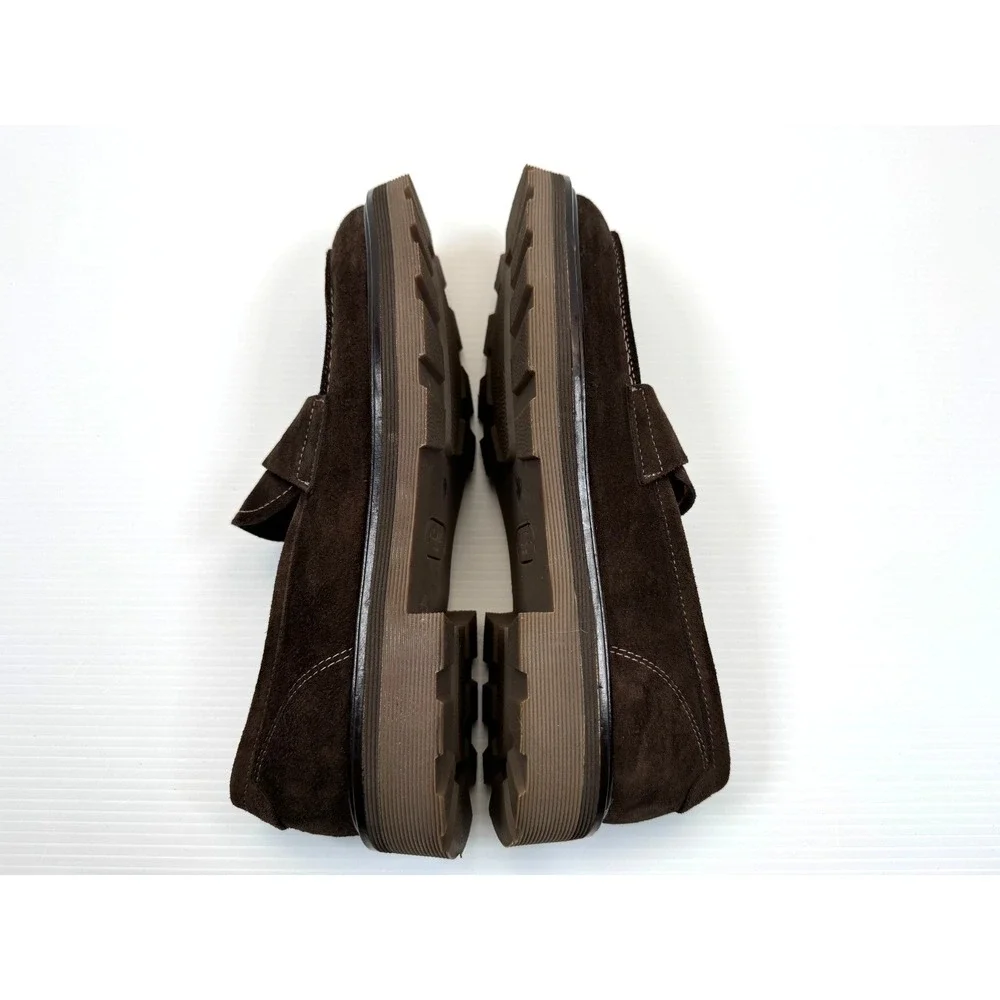 GOOD MAN BRAND Lexington Penny Loafer Mens 8 EUC Leather Suede‎ Slip on Brown